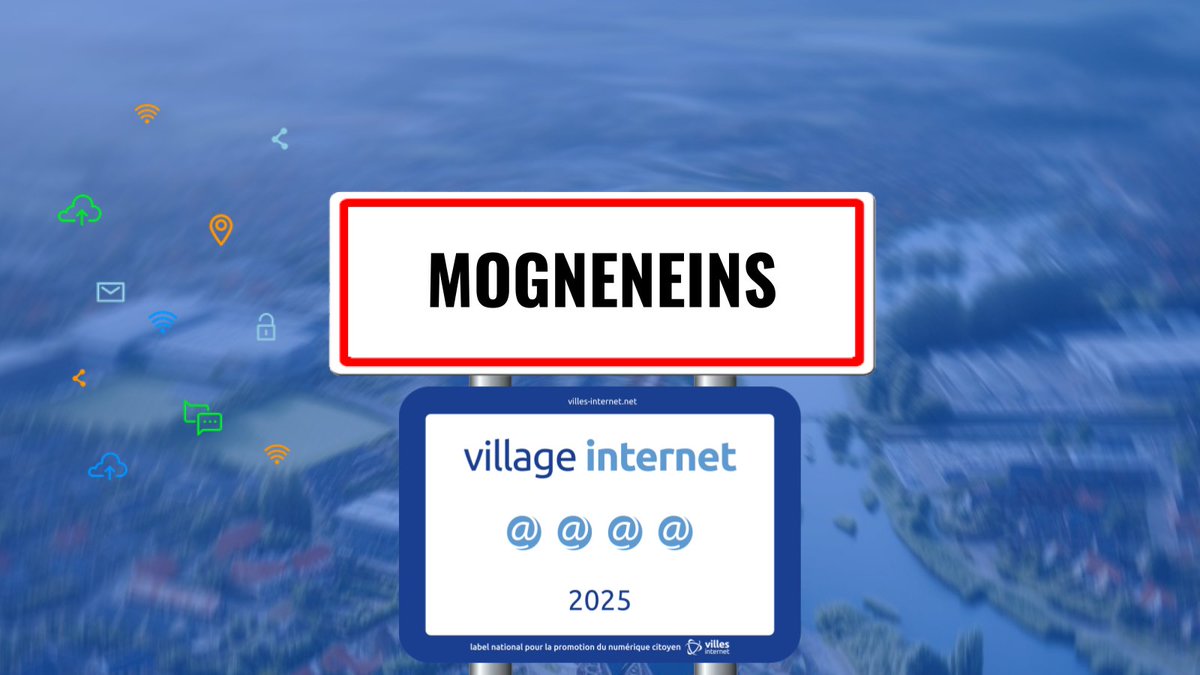 Villes_Internet's tweet photo. 🎉🙌🇫🇷 Félicitations à Mogneneins qui reçoit le label Village Internet avec 4@ #Villesinternet2025 - Le Palmarès complet sur https://t.co/O29fGvHPVI @A_Mogneneins https://t.co/Cbwrt64ZDh
