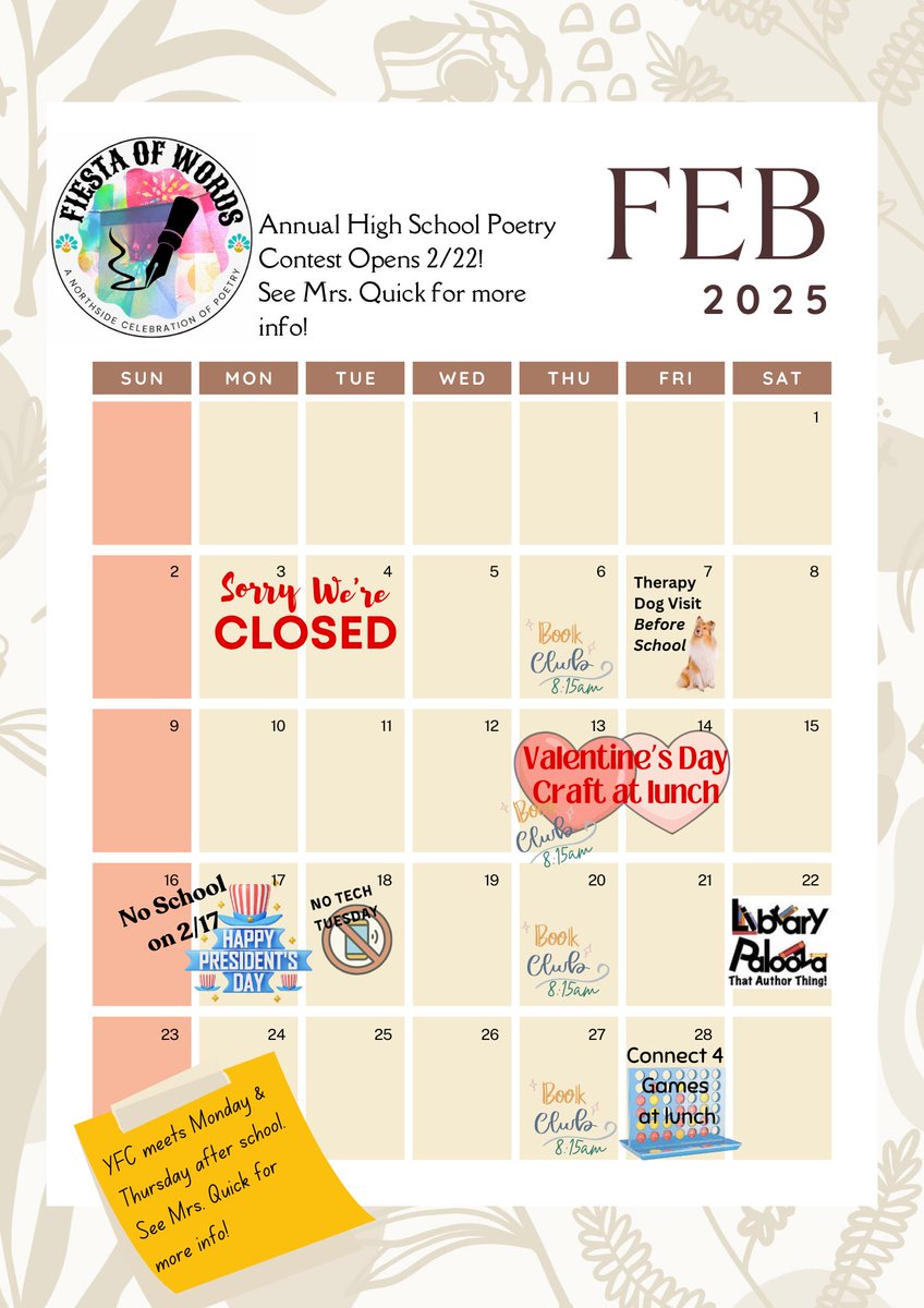 What's happening this month? <a href="/NISDSotomayor/">Sotomayor High School</a> <a href="/NISDLib/">NISDLibraryServices</a>