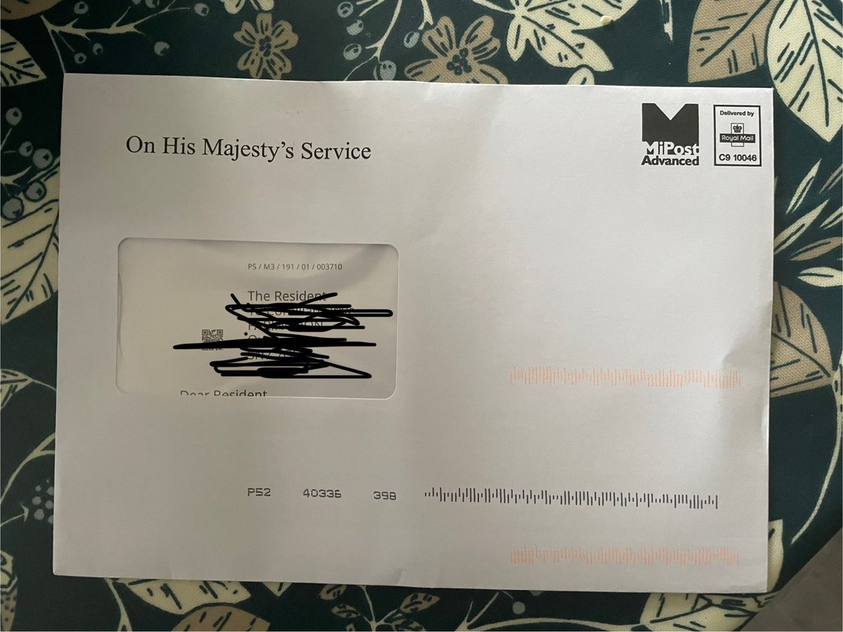 In case anyone’s wondering who’s going to be the next James Bond, this just came through my door