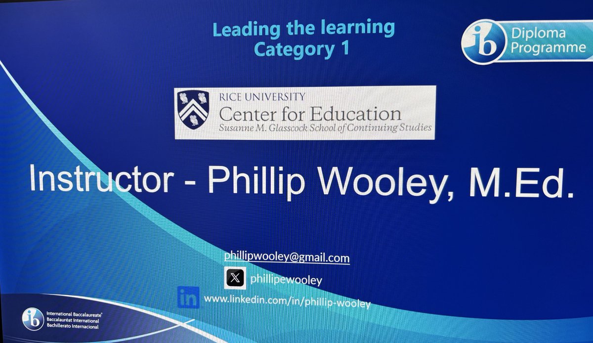 Phillip Wooley (@phillipewooley) on Twitter photo 3 Days with school leaders from around the world promoting leadership throughout their institutions <a href="/IB_DP/">IB Diploma Programme</a>  <a href="/ContinueRice/">Rice Continuing Studies</a> <a href="/RiceUniversity/">Rice University</a> <a href="/ASUTheCollege/">The College of Liberal Arts and Sciences</a> #IBENCommunity #India #DomincanRepublic #GUYANA #Cali #Texas #Idaho #NY 3 Days with school leaders from around the world promoting leadership throughout their institutions <a href="/IB_DP/">IB Diploma Programme</a>  <a href="/ContinueRice/">Rice Continuing Studies</a> <a href="/RiceUniversity/">Rice University</a> <a href="/ASUTheCollege/">The College of Liberal Arts and Sciences</a> #IBENCommunity #India #DomincanRepublic #GUYANA #Cali #Texas #Idaho #NY