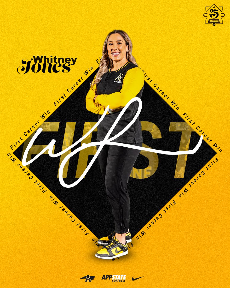 App State Softball (@appstatesb) on Twitter photo 𝐖𝐢𝐧 𝐍𝐨. 𝟏 𝐟𝐨𝐫 𝐂𝐨𝐚𝐜𝐡 𝐖𝐡𝐢𝐭 ‼️
#AppNation, help us congratulate <a href="/whitjones25/">Whitney Jones</a> on her first win as a collegiate head coach!
#OTM 𝐖𝐢𝐧 𝐍𝐨. 𝟏 𝐟𝐨𝐫 𝐂𝐨𝐚𝐜𝐡 𝐖𝐡𝐢𝐭 ‼️
#AppNation, help us congratulate <a href="/whitjones25/">Whitney Jones</a> on her first win as a collegiate head coach!
#OTM