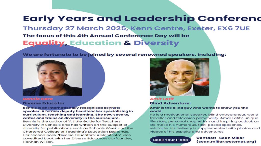 If you are an Early Years teacher of school leader why not join us for this excellent learning opportunity on 27th March. Contact details in the image. #flourishingcommunities
<a href="/stchris_trust/">St Christopher’s Trust</a>
