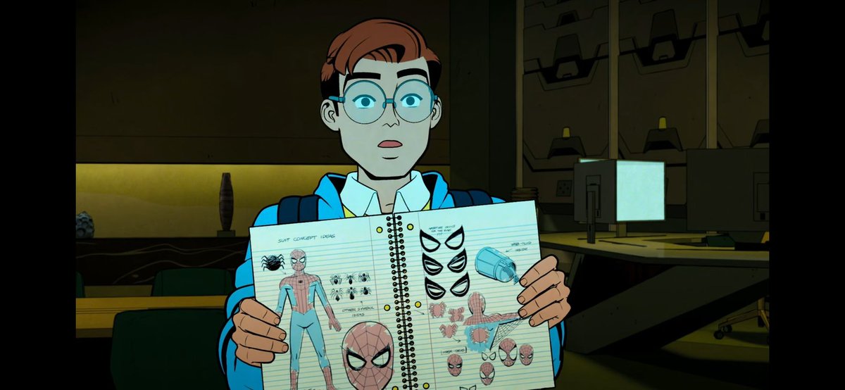 WebheadArchive's tweet image. I appreciate that #YourFriendlyNeighbourhoodSpiderman makes it clear Peter designed Spider-Man’s red and blues. 

IIRC the MCU left it a bit ambiguous on whether or not the Stark suit was Peter’s design, or just Tony inspired by his homemade suit.