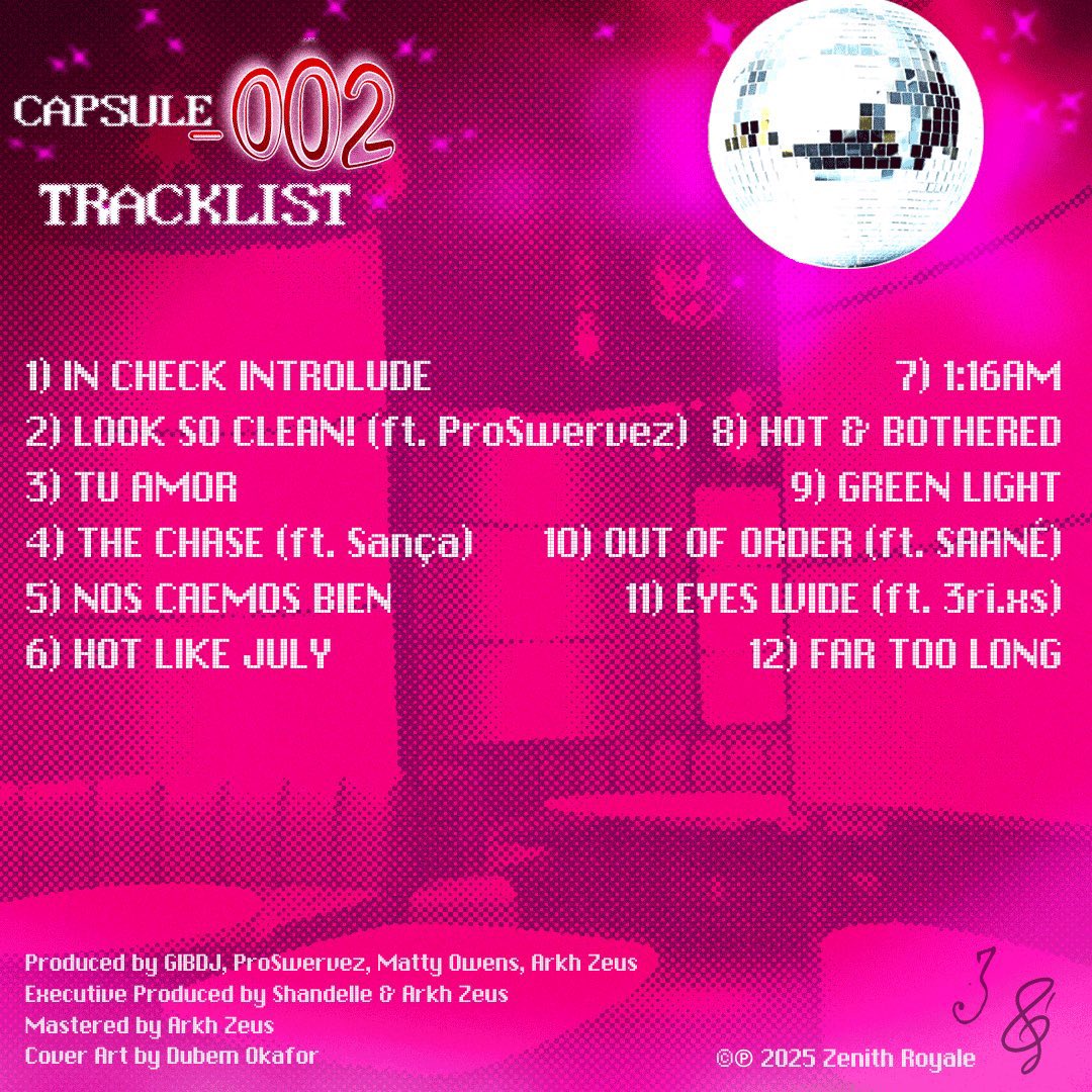 zenithroyalex's tweet photo. “CAPSULE_002: CLUB DIOSA”

the second mixtape by Shandelle

available everywhere now! 🌟🪩🩷

https://t.co/XAHFMkL1u2 https://t.co/ln6RaQXHsa