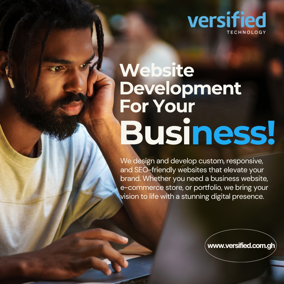 versitechgh's tweet photo. Elevate your brand online with Versified Technology. We build custom, responsive websites that perfectly capture your identity. Discover more at
https://t.co/pOj2oxyFCi or contact us on 059 896 9254 @realpython @CoineIO @phpizer #HeyGoogle #MahamaThePresident #versified https://t.co/snyPApyr6W