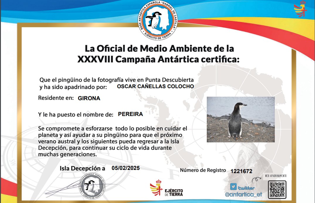 Alguien ha adoptado un pinguino a mi nombre y lo ha llamado <a href="/Peereira7/">Pereira</a> 

Me ha llegado al email hace 2 días.