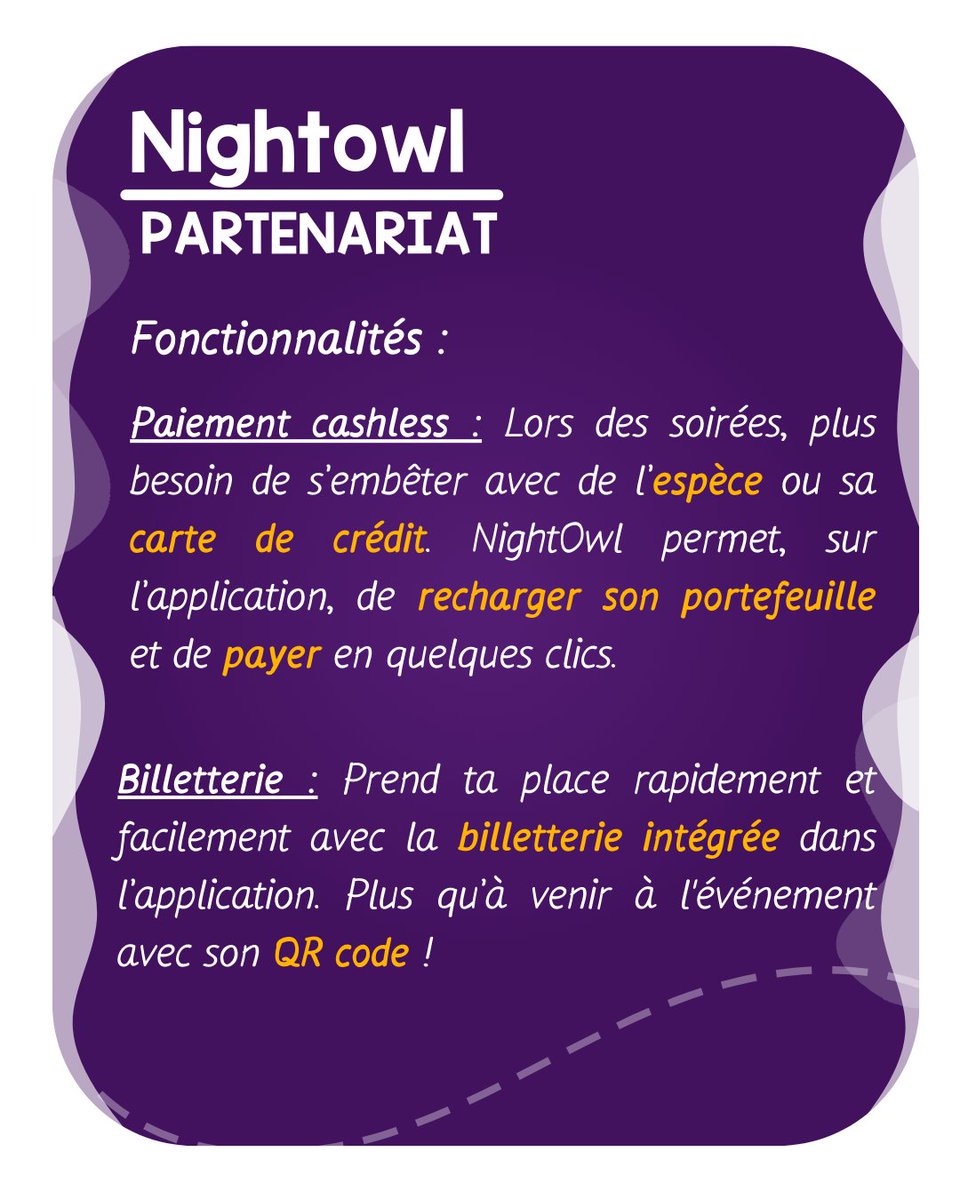 FNEBmono's tweet image. [🤝 PARTENARIAT – NIGHTOWL 🦉] 
Aujourd’hui, on présente notre nouveau partenariat avec NightOwl ! Une application qui va te permettre de mieux organiser vos soirées et de les rendre plus sécurisées.
–
#fnebmono #partenariat #nightowl #soiree #application