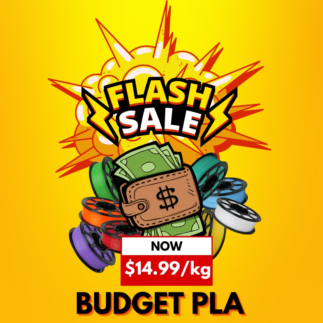 3dprintingcan's tweet image. Don’t miss out on our Flash Sale for Budget PLA Filament! 

🛒: 3dprintingcanada.com/collections/bu…

#3DPC #ShopLocal #Filaments #3dprint #ShopCanadian #3dprinting #3DPrintingCanada #filament #ShopNow #BudgetPLA