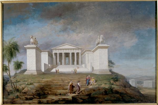 LCPCurator's tweet image. These  landscapes were painted by architect William Strickland, who helped establish the Greek Revival movement. You can see the neoclassical elements in the Second Bank and the Merchant Exchange buildings he designed. #ArchivesLandscape  #ArchivesHashtagParty
