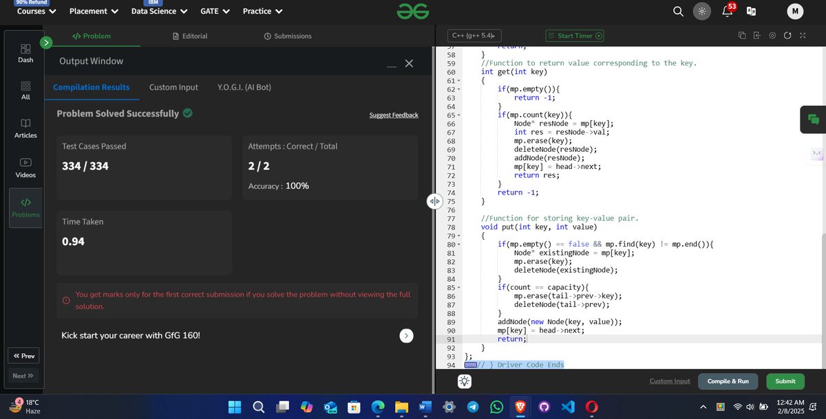 itz_manuv's tweet image. Day 74 of the #GFG160 Challenge is here! Continuing my exciting journey of 160 days dedicated to sharpening problem-solving skills and tackling challenges on GeeksforGeeks💻📷
@geeksforgeeks
gfgcdn.com/tu/TV3 #gfg160 #geekstreak2024 #codinglife