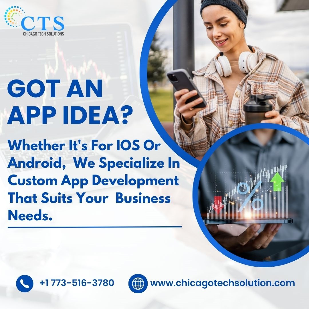 ChicagoTechSol1's tweet image. 💡 Got an app idea?
Let #ChicagoTechSolution turn your vision into reality! 🚀
Custom #AppDevelopment for iOS &amp;amp; Android that’s tailored for your business needs. 🤩

📲 Ready to build your dream app? Let’s chat!

#AppIdeas #CustomApps  #TechInnovation #MobileAppDesign
