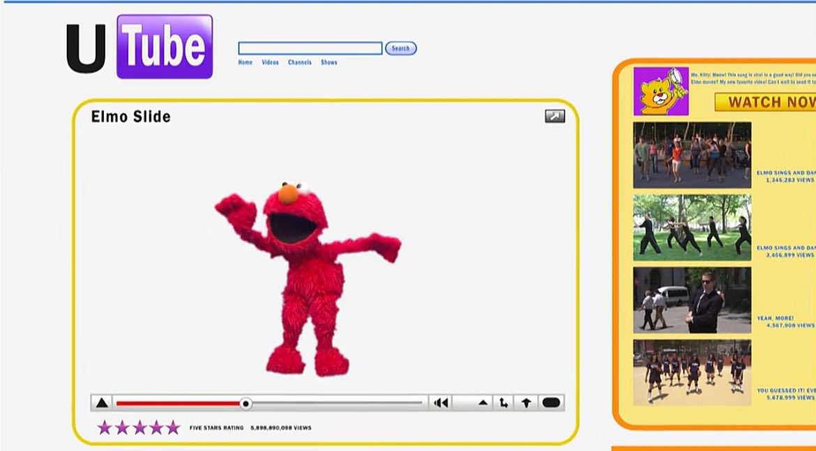 exec: okay guys we need something to bring sesame street into the 21st century.

the ever dependable U Tube: