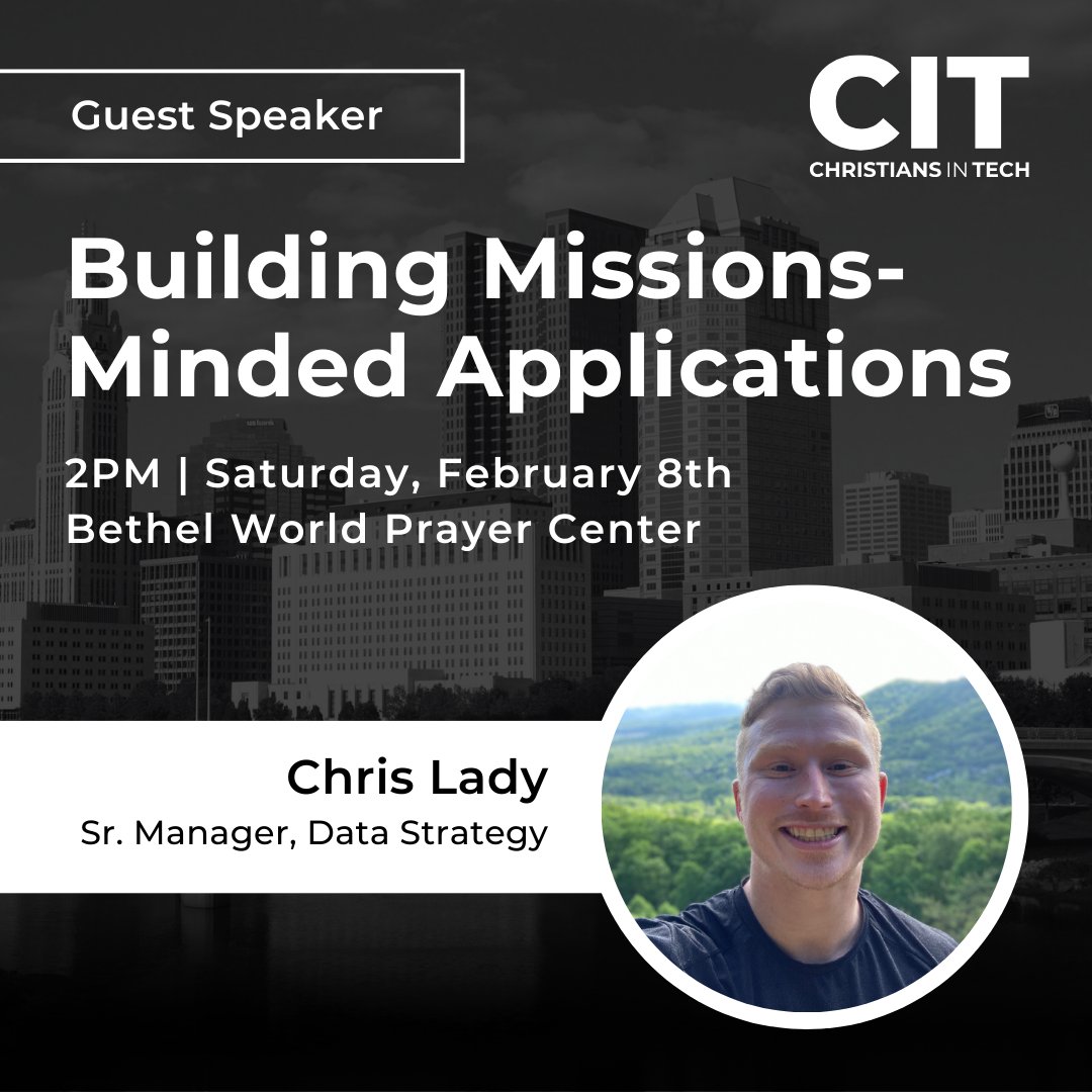 citcbus's tweet image. CIT CBUS meets again tomorrow from 1-4pm at BWPC for our 3rd meetup of 2025 🙌 We are excited to welcome Chris Lady as he leads a discussion on &quot;Building Missions-Minded Applications&quot;.

RSVP on our Meetup
meetu.ps/e/NQ0zL/XCdXg/i

#ChristiansInTech #Columbus #TechCommunity