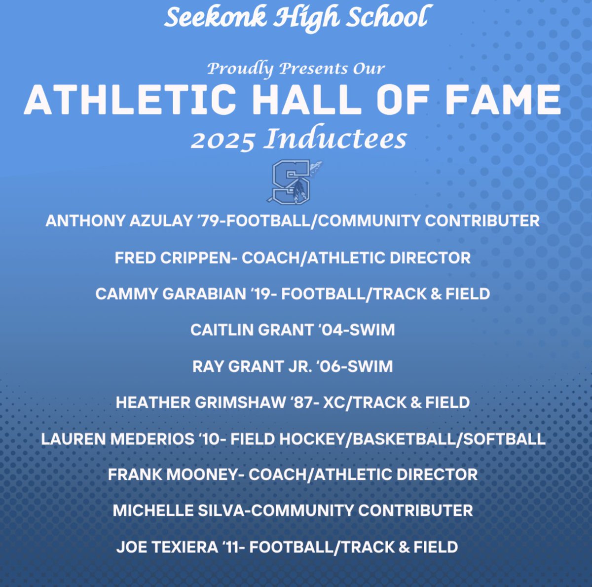 #SeekonkHS #WarriorPride #HallofFame