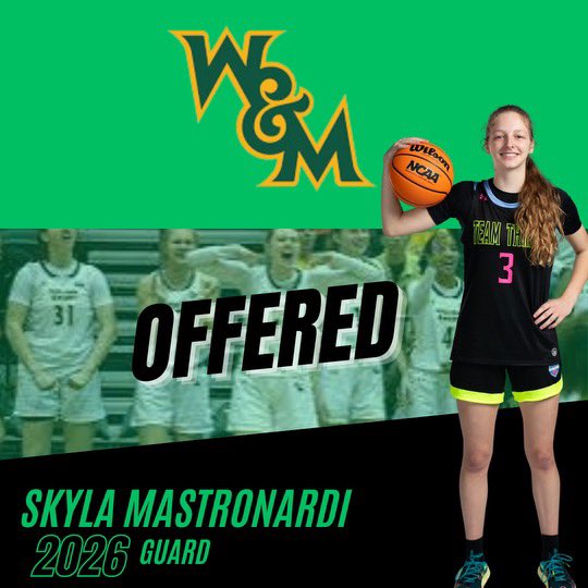 After a great conversation with Coach E, I am blessed to receive an offer from William and Mary!