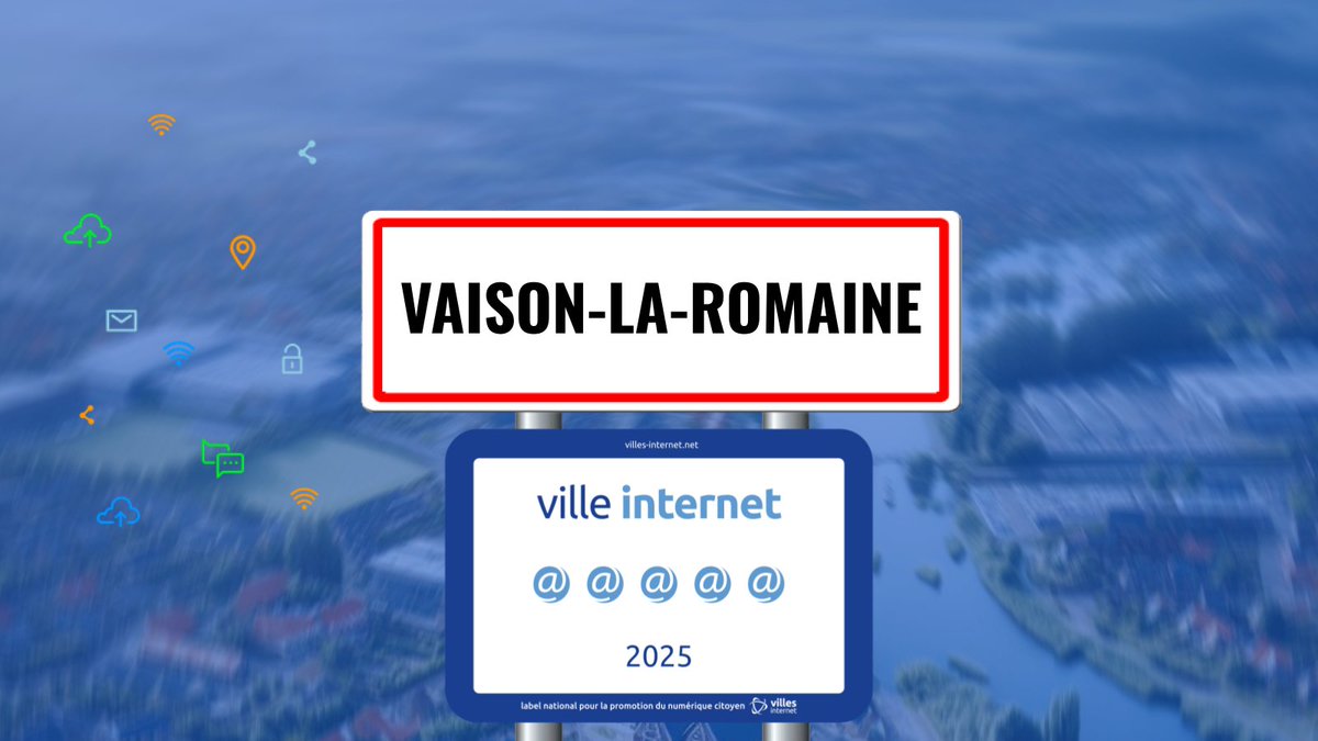 🎉🙌🇫🇷 Félicitations à Vaison-la-Romaine qui reçoit le label Ville Internet avec 5@ #Villesinternet2025 - Le Palmarès complet sur villes-internet.net/site/decouvrez… <a href="/VaisonCom/">Vaison-la-Romaine</a> <a href="/jf_perilhou/">Jean-François Périlhou</a>
