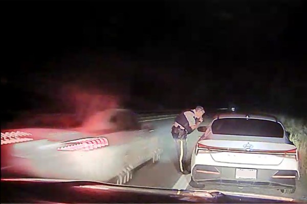 This BC Highway Patrol officer could have lost her life. When you see flashing red, blue, or yellow lights, #SlowDownMoveOver to 70 at highway speeds and 40 in municipalities, and move to a safer lane