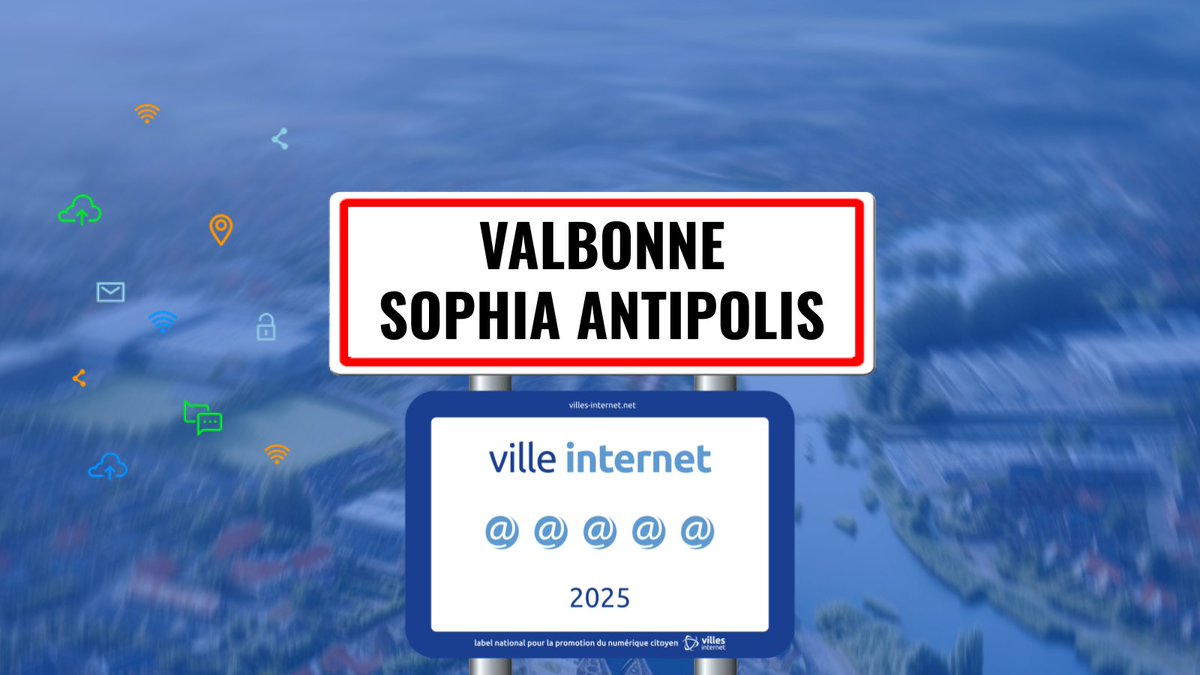 🎉🙌🇫🇷 Félicitations à Valbonne Sophia Antipolis qui reçoit le label Ville Internet avec 5@ #Villesinternet2025 - Le Palmarès complet sur villes-internet.net/site/decouvrez… <a href="/ValbonneSA/">Valbonne Sophia Antipolis</a>