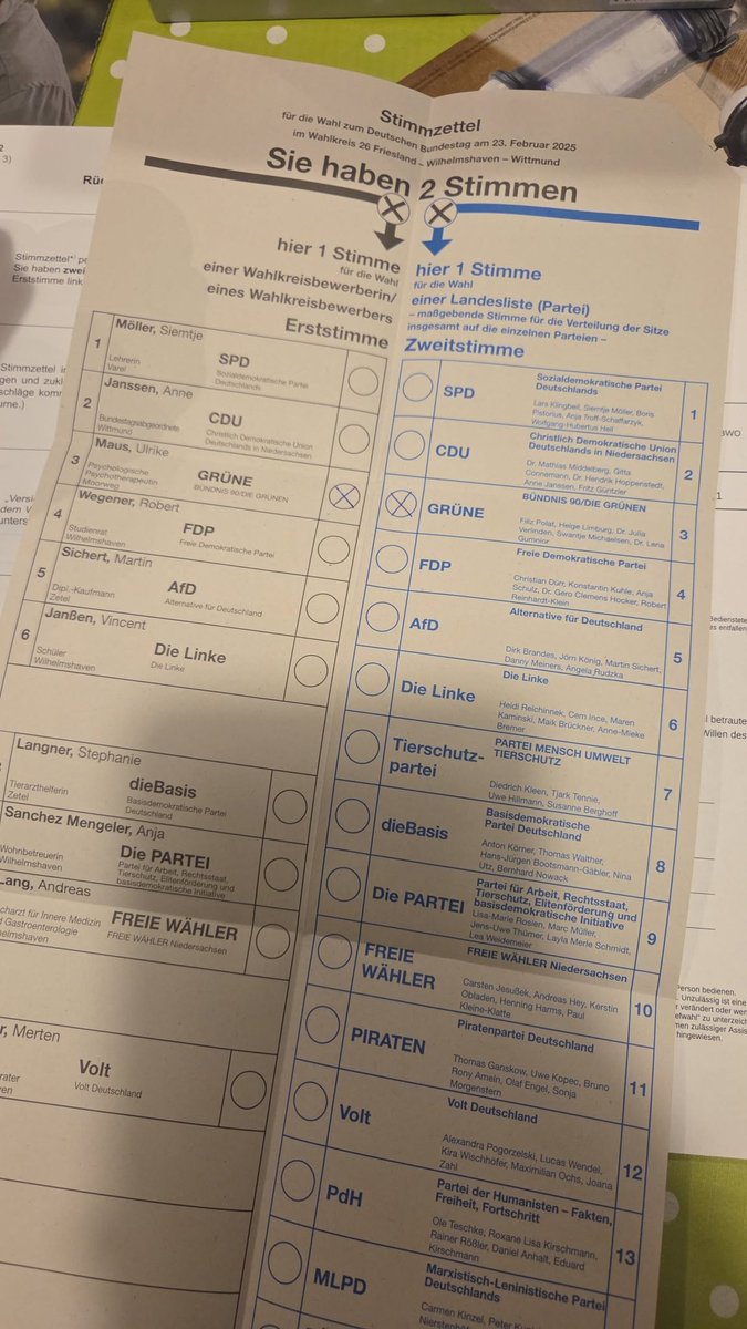 RealTim556's tweet image. Erfolgreich gewählt 🫡 #Briefwahl #Bundestagswahl2025 #Wahlen #AfD #DieLinke #Gruene #GrueneRausausALLENParlamenten Kappa