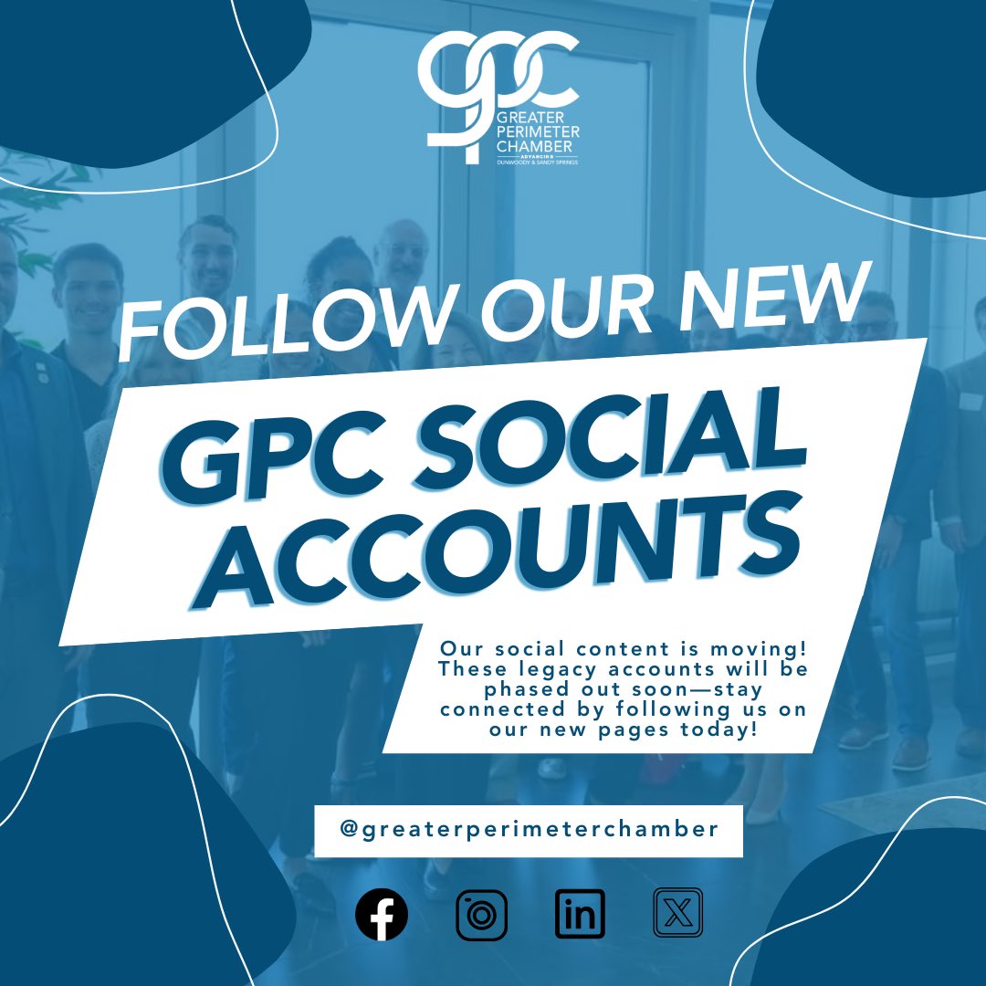 BizPerimeter's tweet photo. As part of our unification, all social content is migrating to our new platforms—be sure to follow us @greaterperimeterchamber to stay informed on events, member news, and valuable resources.

#GreaterPerimeterChamber #StayConnected #FollowUs https://t.co/7FFxvce9j9