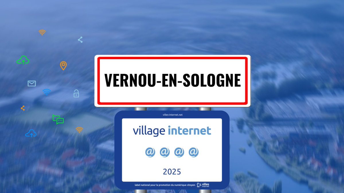 🎉🙌🇫🇷 Félicitations à Vernou-en-Sologne qui reçoit le label Village Internet avec 4@ #Villesinternet2025 - Le Palmarès complet sur villes-internet.net/site/decouvrez… #Vernou-en-Sologne