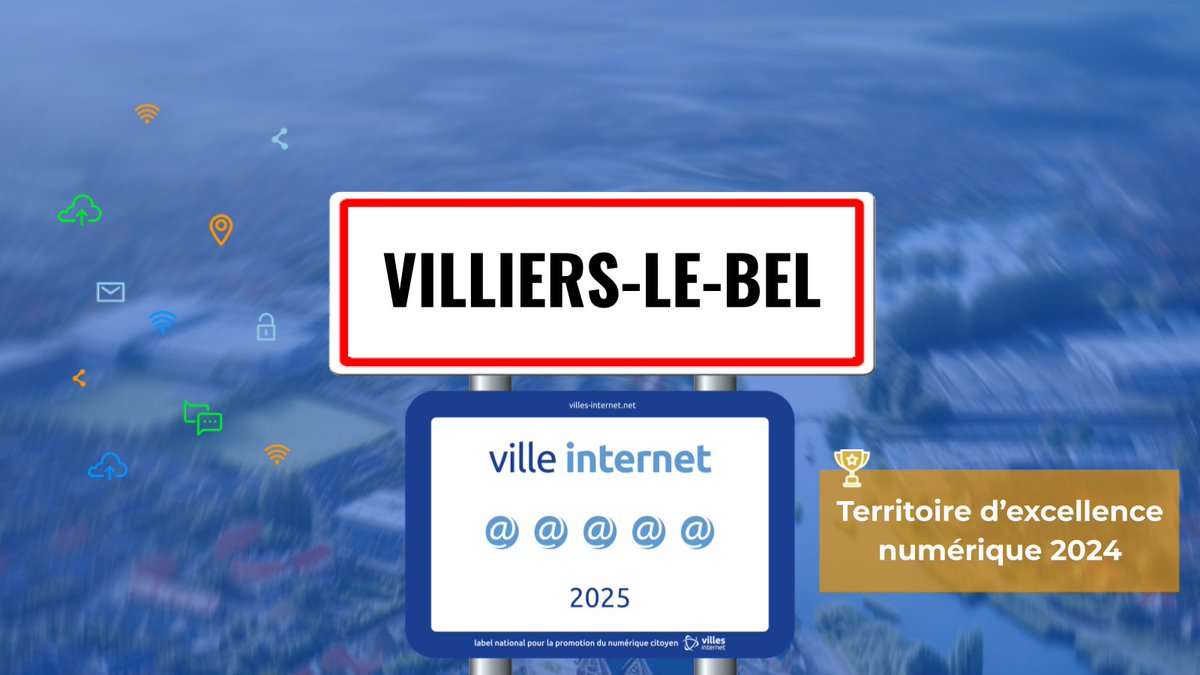 🎉🙌🇫🇷 Félicitations à Villiers-le-Bel qui reçoit le label Ville Internet avec 5@ #Villesinternet2025 - Le Palmarès complet sur villes-internet.net/site/decouvrez… @Villierslebel @marsacjeanlouis <a href="/Efatt/">Efatt TOOR</a>