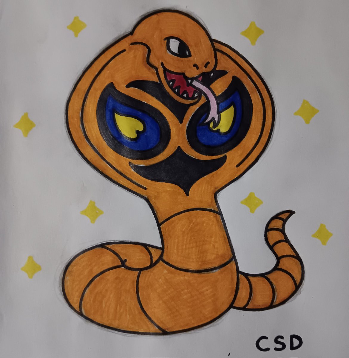 CoolCSD1986's tweet photo. Here is a colored drawing that I did of a Shiny Arbok, which I was able to draw during the Lunar New Year last week. Enjoy! 😉🐍 #Fanarts #Pokemon #Arbok #ShinyPokemon #LunarNewYear #YearOfTheSnake #Nintendo #FanArtFriday #TraditionalArt #PokemonFanArt #PoisonType https://t.co/kLhbPuMCTH