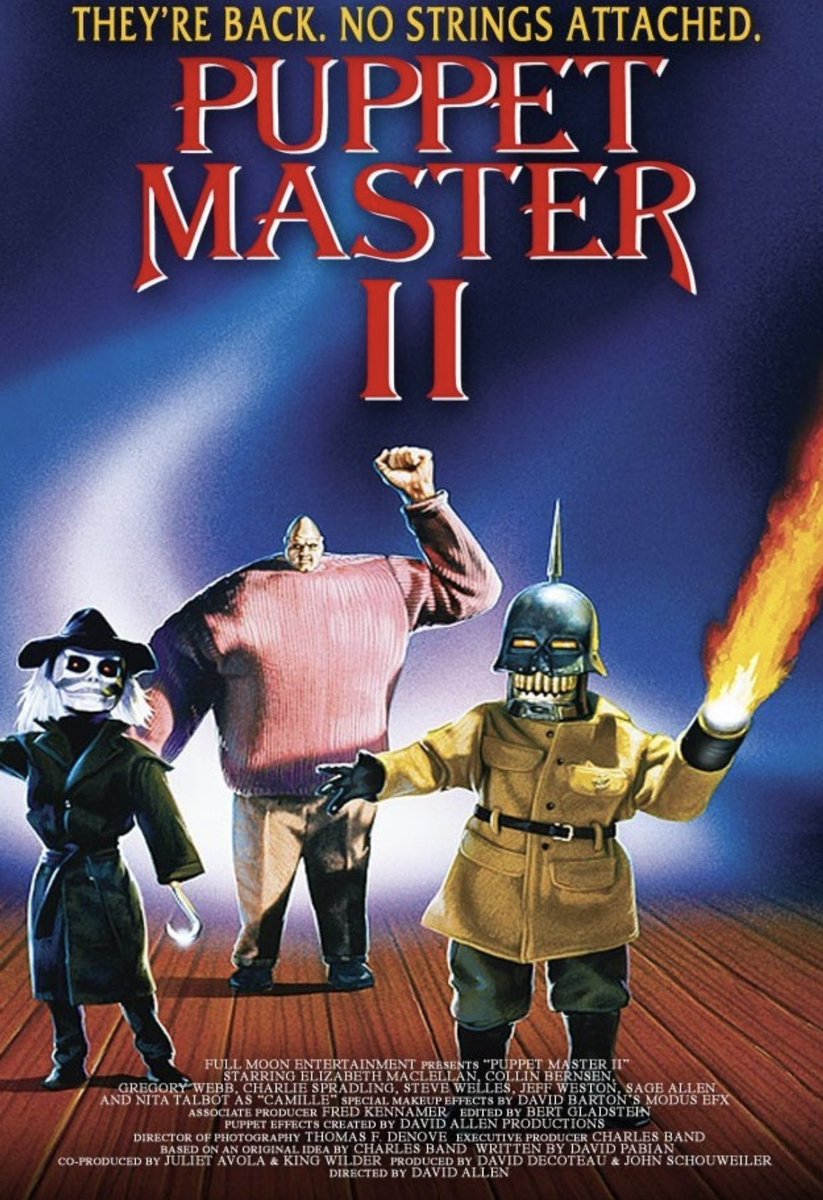 slasheruprising's tweet image. Puppet Master 2 released February 7th, 1991. Do you have a favorite Puppet Master puppet? 
#puppetmaster #horrormovies #slashermovies