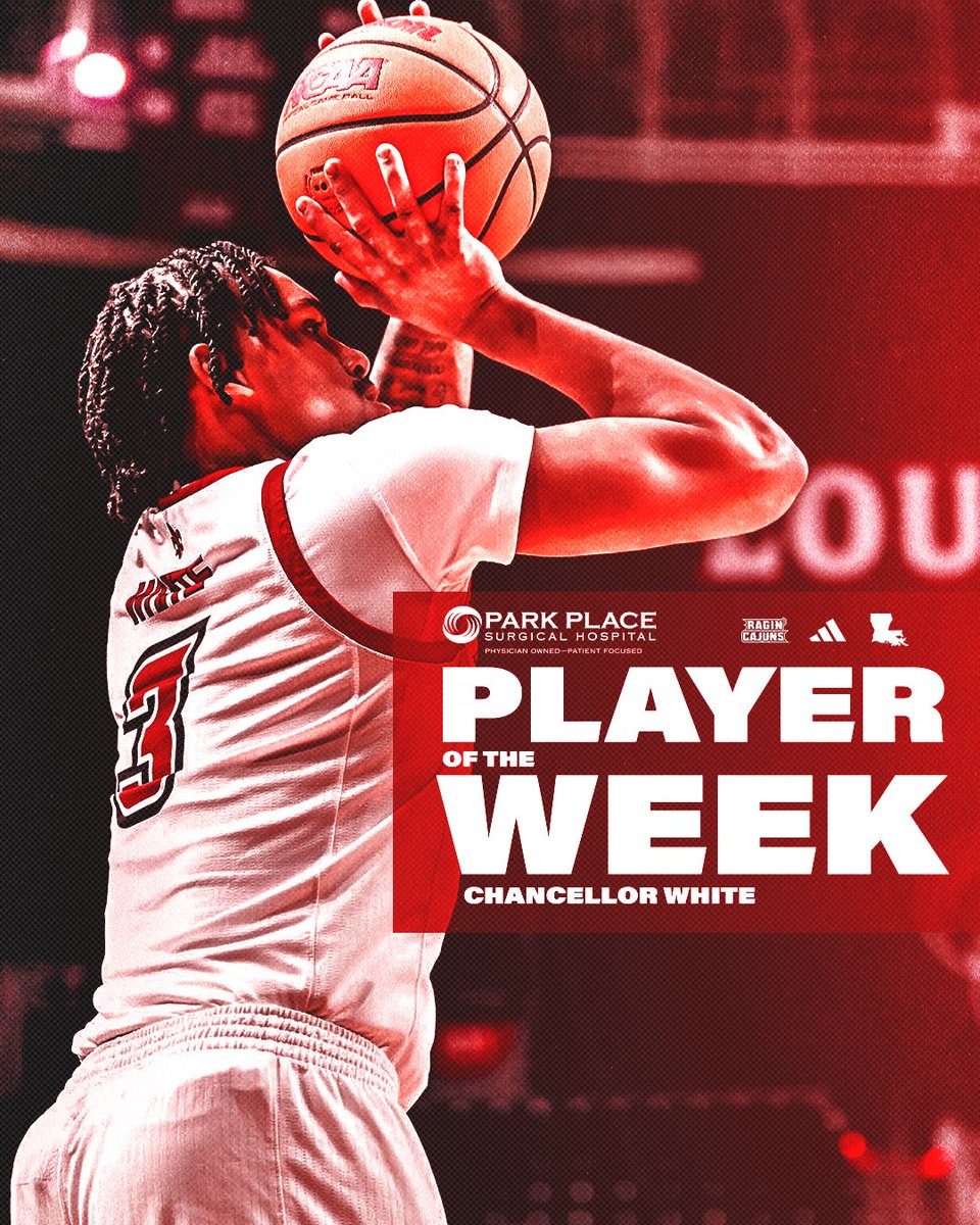 Your Park Place Player of the Week is <a href="/Chancehoops23/">Chancellor White</a> after a clutch performance in last week's win over Texas State 🤟

#GeauxCajuns