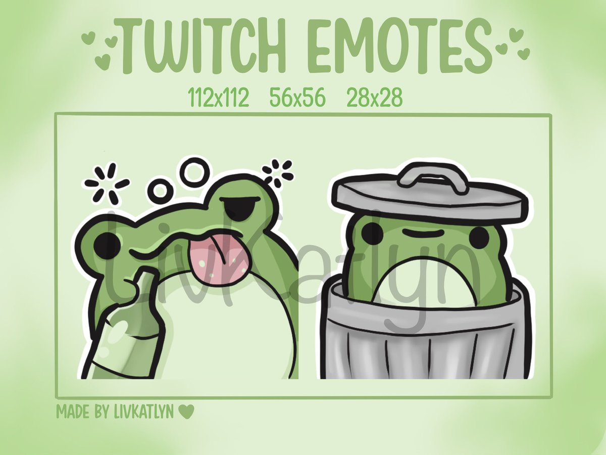 LivKatlynn's tweet photo. Looking for something fun to share with your friends and followers? #twitchemote #frogs #frogemote #cheapemotes 

https://t.co/gkmeG0jl9t https://t.co/Am1WBEehsu