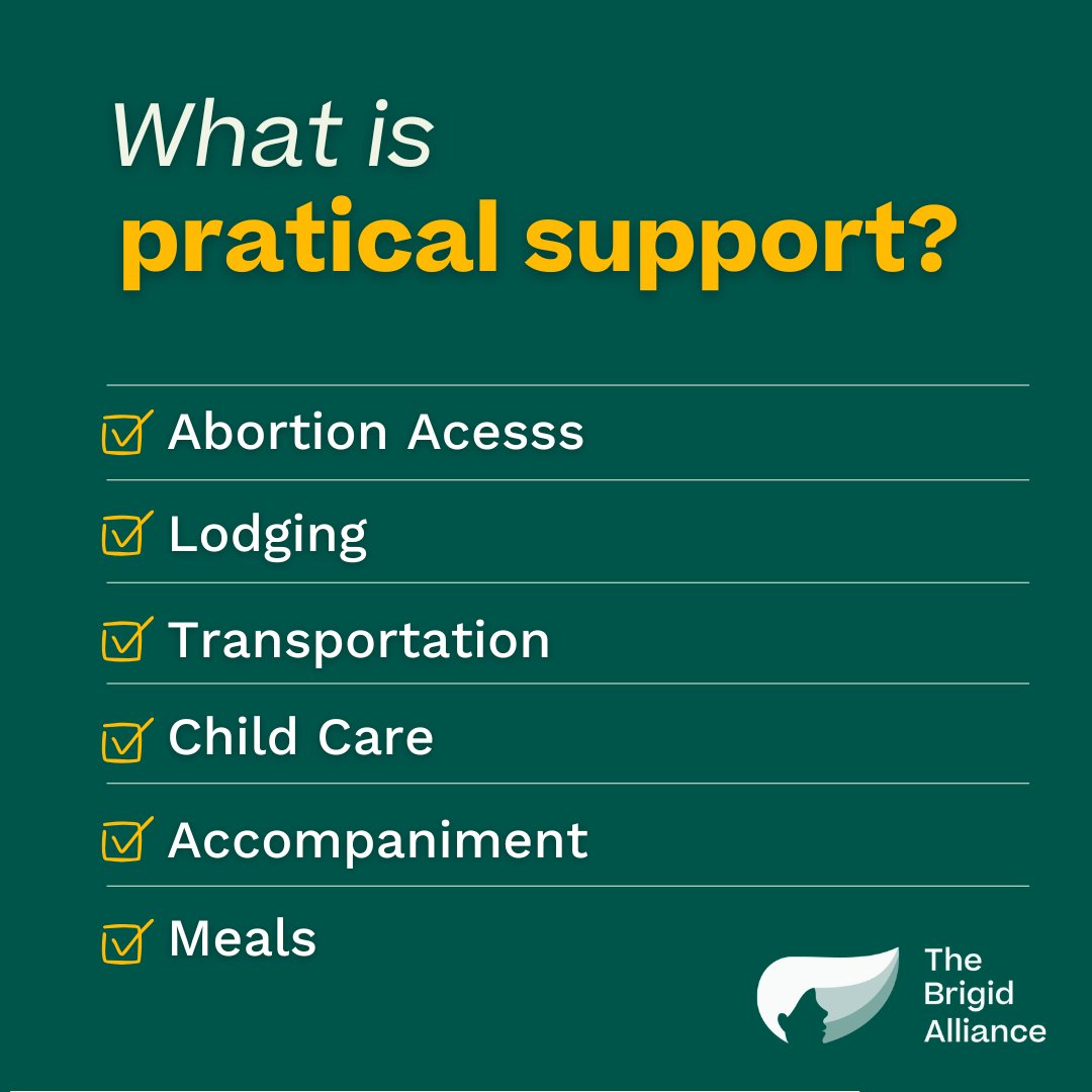 What is Practical Support?  #AbortionCare is more than just a clinic visit-it’s the journey to get there, the support needed along the way, and the care that makes it possible. That’s where organizations like ours step in. Make a donation at brigidalliance.org/donate
