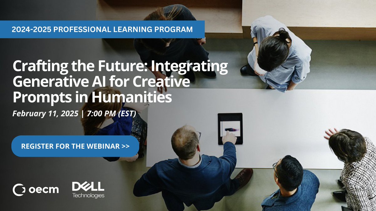 K-8 Educators: Join us next Tuesday, February 11, 2025, for a free webinar — Crafting the Future: Integrating Generative AI for Creative Prompts in Humanities.

📅 Date: February 11, 2025
🕖 Time: 7:00 PM (EST)

Register now: bit.ly/42J8O4f