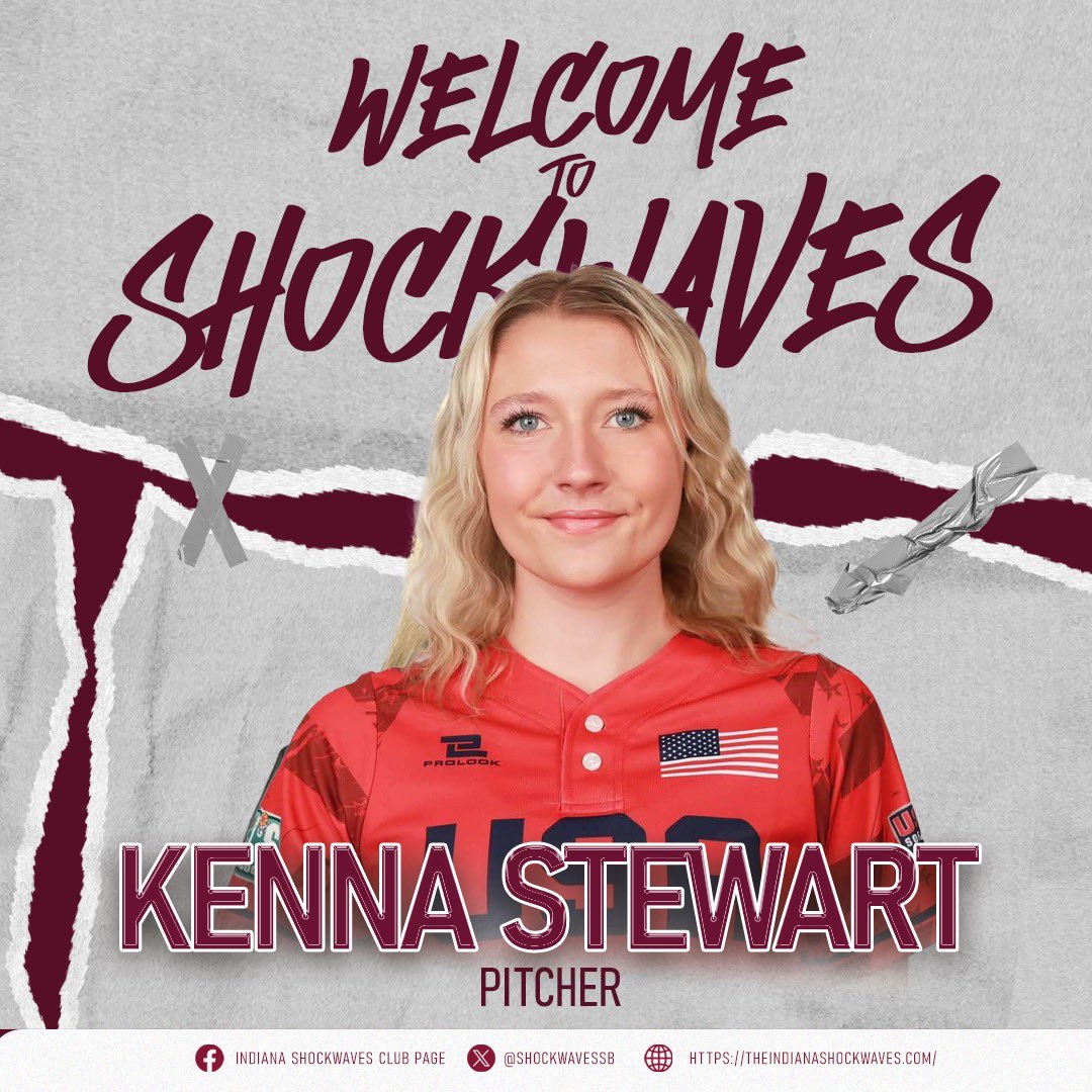 Indiana Shockwaves (@shockwavessb) on Twitter photo Another tremendous addition to the program! <a href="/McKennaS_7/">McKenna Stewart 2025</a> will be patrolling the circle for the Grayson 18U team this Summer. Welcome aboard!
<a href="/ShockwavesG/">Indiana Shockwaves Grayson</a> <a href="/ExtraInningSB/">EXTRA INNING SOFTBALL</a> <a href="/LineDsoftball/">Line Drive Media</a> <a href="/SBRRetweets/">Softball Recruiting Reposts</a> <a href="/nxt1sports/">NXT 1</a> Another tremendous addition to the program! <a href="/McKennaS_7/">McKenna Stewart 2025</a> will be patrolling the circle for the Grayson 18U team this Summer. Welcome aboard!
<a href="/ShockwavesG/">Indiana Shockwaves Grayson</a> <a href="/ExtraInningSB/">EXTRA INNING SOFTBALL</a> <a href="/LineDsoftball/">Line Drive Media</a> <a href="/SBRRetweets/">Softball Recruiting Reposts</a> <a href="/nxt1sports/">NXT 1</a>