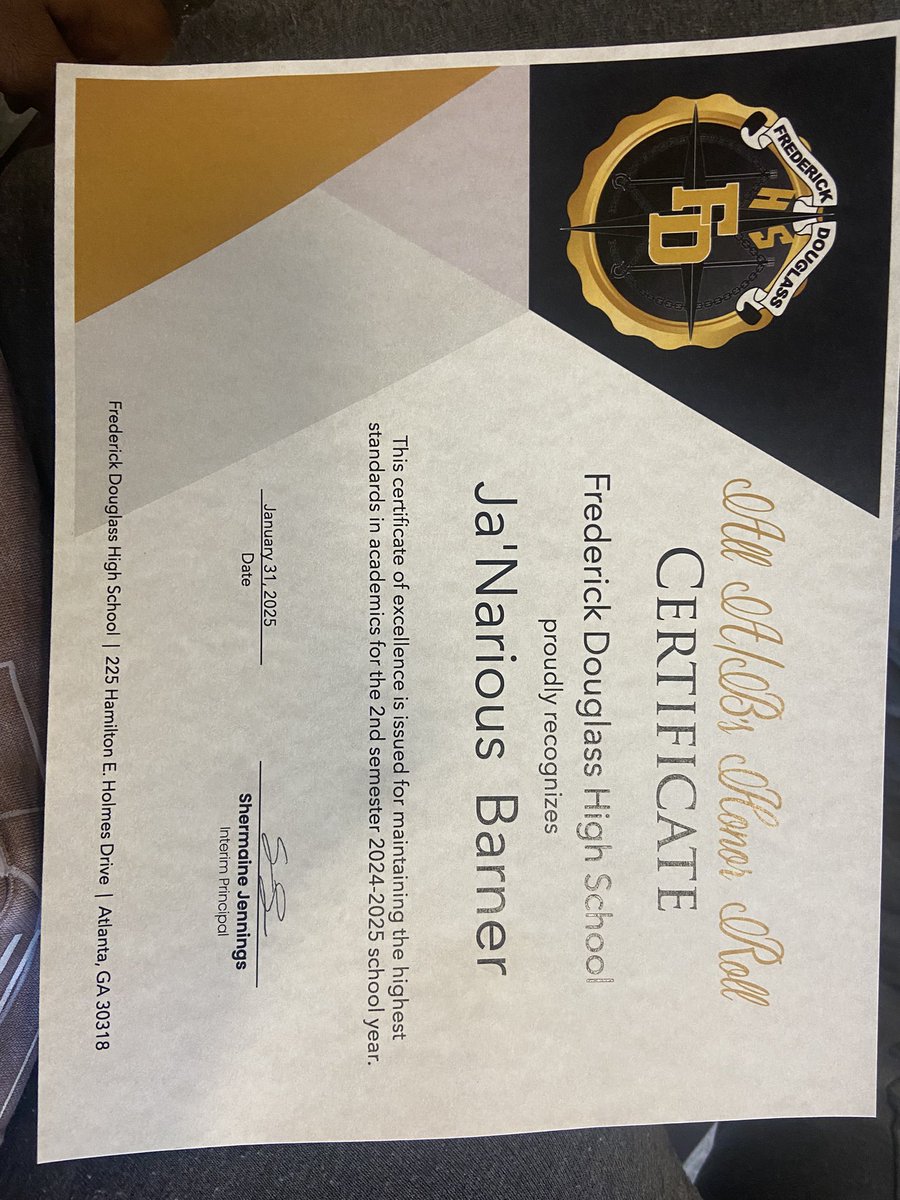 Ja’Narious “Nari” Barner (@4soildnari) on Twitter photo A and B honor roll 🔥🔥🔥🔥
#studentathlete
<a href="/rec_douglass/">Frederick Douglass Football Recruiting</a>
<a href="/RecruitGeorgia/">Recruit Georgia</a>
<a href="/coachfurrey/">Mike Furrey</a>
<a href="/coach_hadac/">Coach Isaac</a>
<a href="/CoachAllen_FDHS/">Alana Allen</a>
<a href="/Coach_TBell/">Tre' Bell</a>
<a href="/coachseider/">Ja’Juan Seider</a>
<a href="/CoachAlexMathis/">Coach Alex Mathis</a>
<a href="/coachchoice/">Coach Choice</a> A and B honor roll 🔥🔥🔥🔥
#studentathlete
<a href="/rec_douglass/">Frederick Douglass Football Recruiting</a>
<a href="/RecruitGeorgia/">Recruit Georgia</a>
<a href="/coachfurrey/">Mike Furrey</a>
<a href="/coach_hadac/">Coach Isaac</a>
<a href="/CoachAllen_FDHS/">Alana Allen</a>
<a href="/Coach_TBell/">Tre' Bell</a>
<a href="/coachseider/">Ja’Juan Seider</a>
<a href="/CoachAlexMathis/">Coach Alex Mathis</a>
<a href="/coachchoice/">Coach Choice</a>