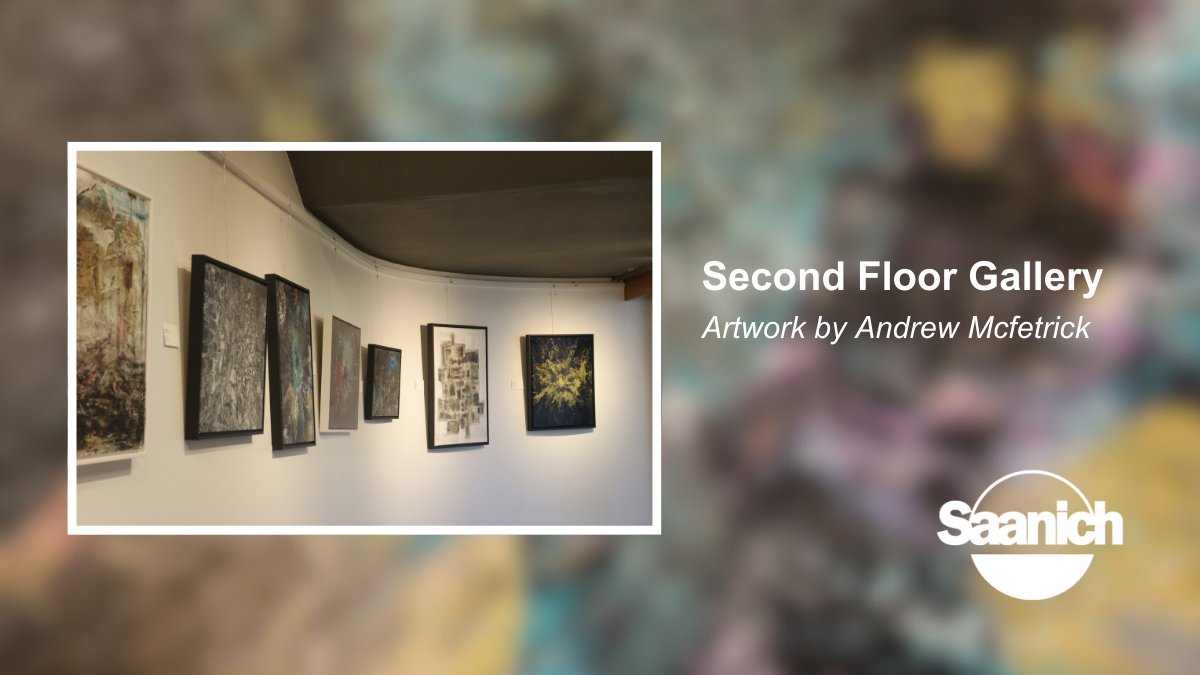 Andrew Mcfetrick's art exhibition invites you to explore emotions, thoughts, and sensations beyond representational forms. Come check it out at the Second Floor Gallery at Municipal Hall. saanich.ca/EN/main/news-e…