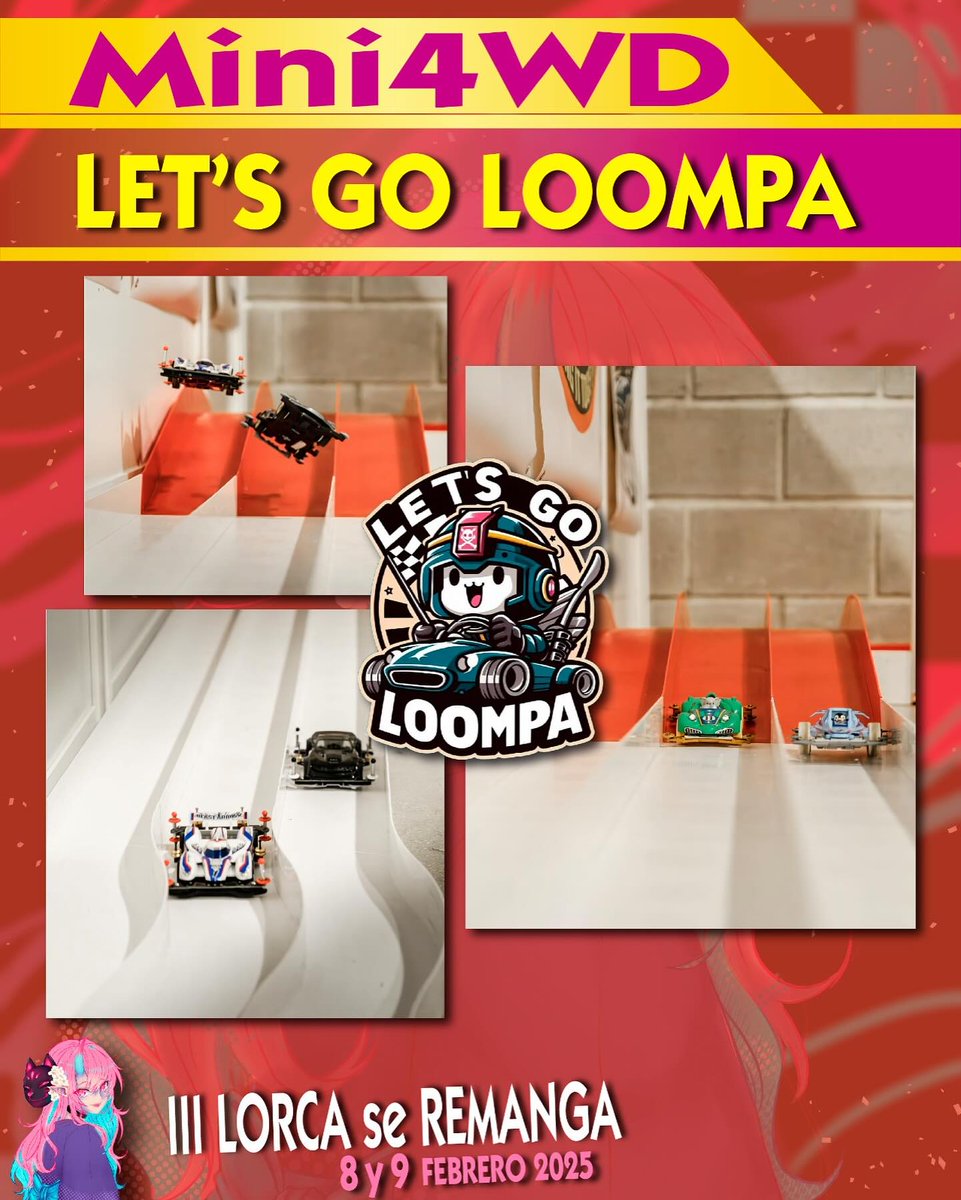 MurciasereManga's tweet photo. Y gracias a @letsgoloompa vuelven a Lorca seRemanga las carreras de coches más locas después del exitazo del pasado año.

Si aún no lo has probado, ven al salón los días 8 y 9  de febrero y siente la emoción de la velocidad y la competición. https://t.co/XRVLZjKNev