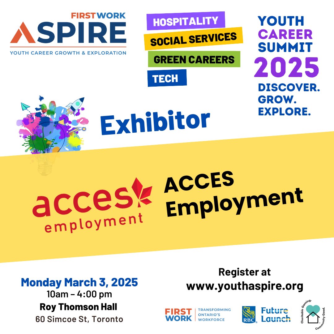 Aspire (@ythaspire) on Twitter photo Excited to welcome <a href="/ACCESEmployment/">ACCES Employment</a> to the #ASPIRE Youth Career Summit! With a mission to connect job seekers to meaningful employment, their expertise is invaluable for young professionals. Excited to welcome <a href="/ACCESEmployment/">ACCES Employment</a> to the #ASPIRE Youth Career Summit! With a mission to connect job seekers to meaningful employment, their expertise is invaluable for young professionals.