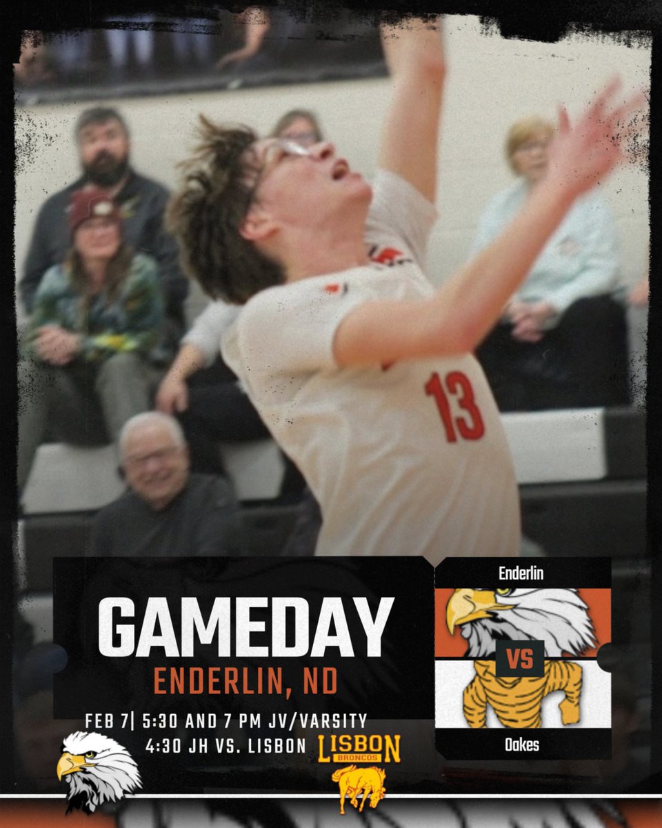 Busy day in Enderlin! JH Boys start at 4:30 vs. Lisbon in the Alumni Gym. JV and Varsity boys start at 5:30 in the main gym vs. #10 Oakes! Live on Hudl Fan in the main gym. Good luck everyone!