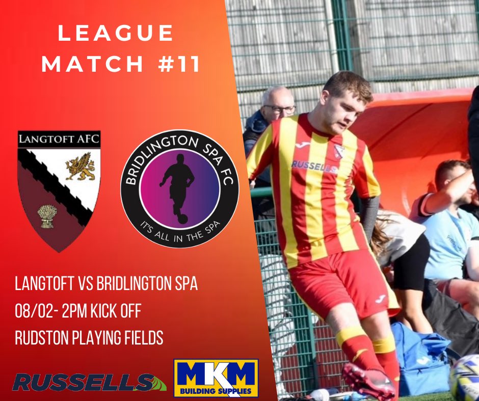 It’s back to league action for the lads tomorrow as we welcome league leaders Brid Spa to Rudston.

🆚 Bridlington Spa
🏆 East Riding Championship North 
🕑 2pm kick off
🏟️Rudston Playing Fields, YO25 4UG