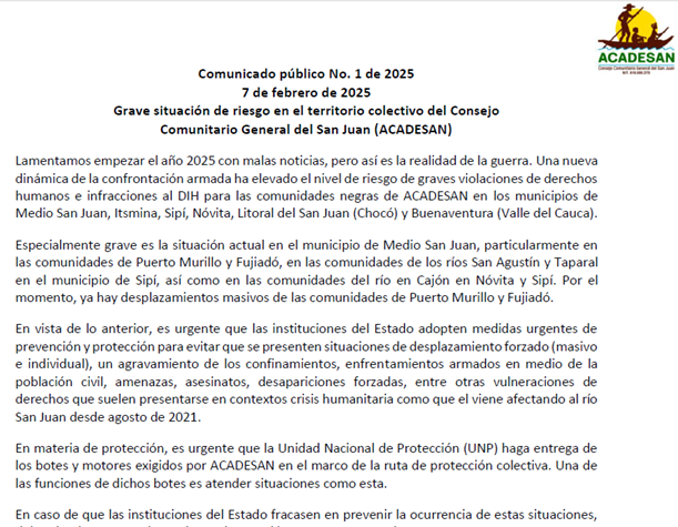 ACADESAN Consejo Comunitario General del San Juan tweet media