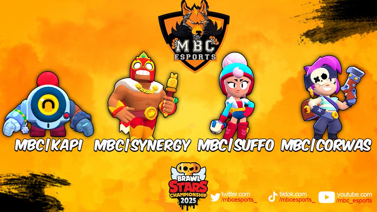 ⚡MBC Esports - Brawl Stars
We're so hyped to announce our new roster for BSC 2025 season! 

🇹🇷 <a href="/Corwass/">Corwas</a> 
🇩🇪<a href="/Kapi__bs/">Kapi ツ</a> 
🇬🇧 <a href="/_Suffo/">Suffo</a> 
 👨‍💼<a href="/SynergyBS__/">Synergy</a> 

#brawlstars <a href="/Brawl_esports/">Brawl Stars Esports</a>