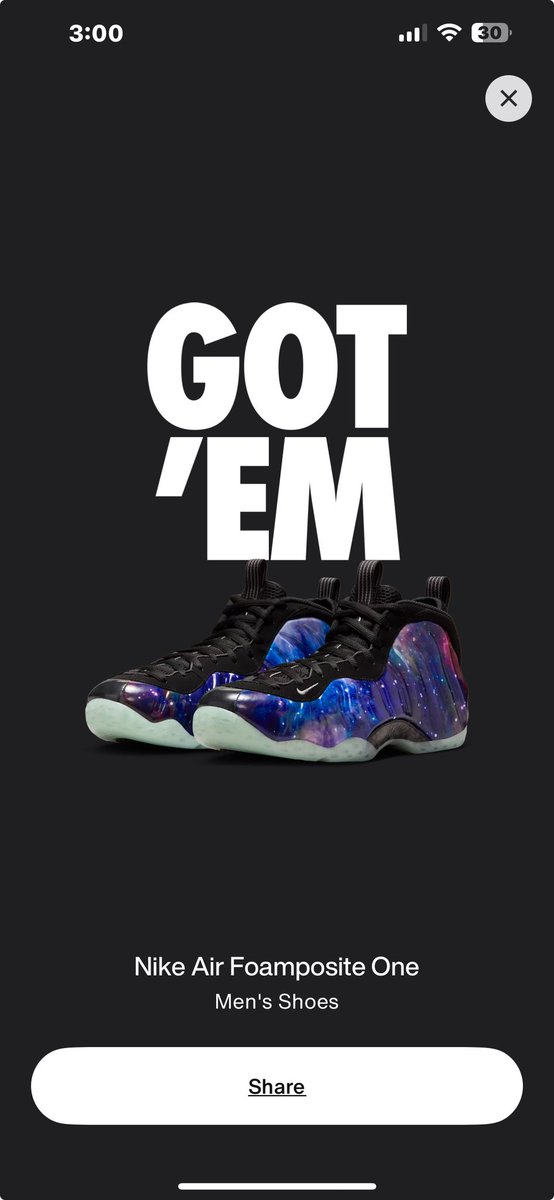 Hey yooo <a href="/karidaniels/"></a> Sometimes dreams DO come true!!  Thank you <a href="/Yogie617_haterz/">LIVE FAST, DIE YOUNG</a> and my big baby girl who ain’t on here for making it happen!! 
#Galaxy #FoamLife #Grails #GotEm #Nike #Snkrs #Winning