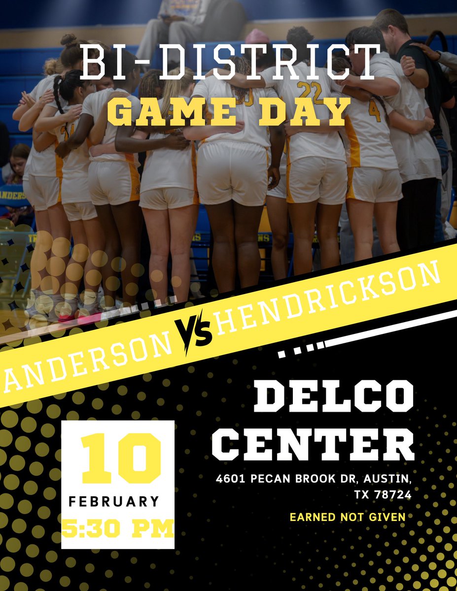 Anderson Women's Basketball (@andersonwbball) on Twitter photo ๐ Doubleheader Monday Night! ๐
๐
Monday Night 2/10/25
๐ Delco
๐ Wear BLUE and show your support!
Game Schedule:
๐ฅ 5:30 PMโ 5A Anderson vs. Hendrickson
๐ฅ 7:00 PMโ 6A Bowie vs. Cedar Ridge ๐ #BlueOut
<a href="/d_hatcher80/">Coach Hatcher</a> <a href="/coach_counter/">Coach L. Counter</a> ๐ Doubleheader Monday Night! ๐
๐
Monday Night 2/10/25
๐ Delco
๐ Wear BLUE and show your support!
Game Schedule:
๐ฅ 5:30 PMโ 5A Anderson vs. Hendrickson
๐ฅ 7:00 PMโ 6A Bowie vs. Cedar Ridge ๐ #BlueOut
<a href="/d_hatcher80/">Coach Hatcher</a> <a href="/coach_counter/">Coach L. Counter</a>