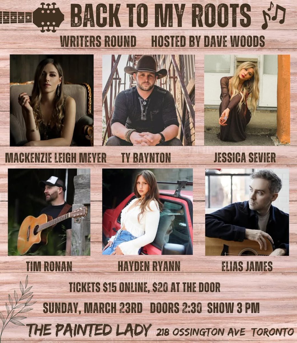 Catch me at the “Back To My Roots” writers round on Sunday, March 23rd at <a href="/thepaintedladyy/">THE*PAINTED*LADY</a>! Can’t wait to share my story and music with you all—stay tuned for tickets! 💕

Doors at 2:30 PM | Show at 3:00 PM
📍 218 Ossington Avenue, Toronto, ON

#haydenryann #toronto

<a href="/slammin29/">Bruce Bradley</a>