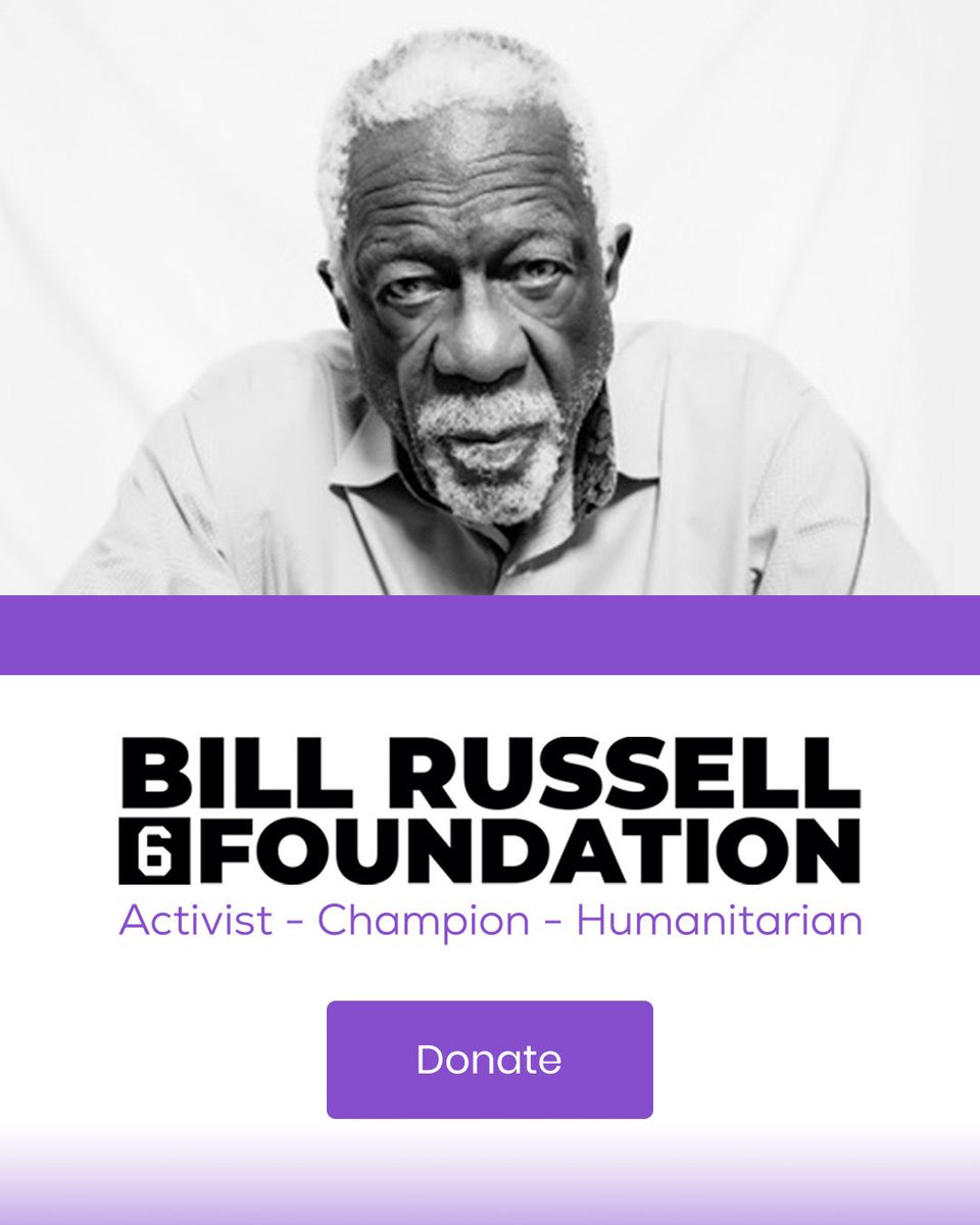 RealBillRussell's tweet image. I am very excited to announce that The Bill Russell 6 Foundation is officially up and running! Our mission is to honor and build the legacy of my husband Bill Russell by championing equity, empowerment, and opportunity for all.
For more info and to donate, visit the link in bio.