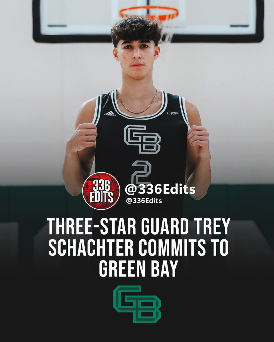 NEWS: 2025 three-star guard Trey Schachter has committed to Green Bay, he tells 336Edits.