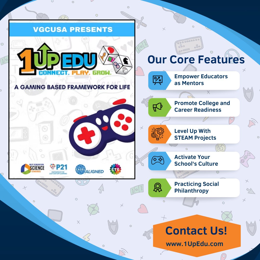 In our program you'll receive three books. Meet book one, Our gaming based framework!

#1UpEdu #gamingclub #rethinkgaming #vgcusa
