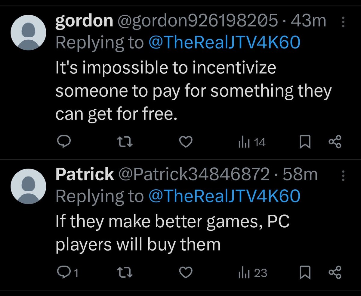 TheRealJTV4K60's tweet image. PC Fans claim they&apos;ll buy PlayStation and Square Enix Games, but end up pirating or making excuses instead. Let&apos;s support developers and show our appreciation for their hard work by purchasing the games we love. 😊👍🏾

#Gaming #Gamer #SupportDevelopers #BuyGames #PlayStation