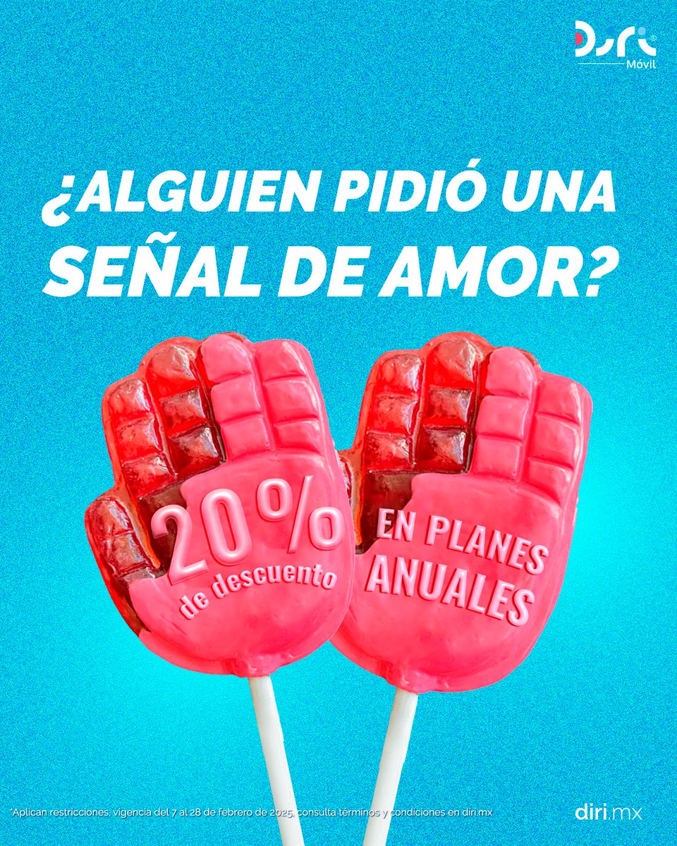 diri_mx's tweet image. 🔮 Está en tu destino pasar un año con Diri 😏
📢 ¡No dejes pasar esta promo! Disfruta todo un año conectado con hasta 40 Gigas al mes. 💕

#Diri #14defebrero #PromoSanValentin #Telefonia #PlanesAnuales 

*Aplica Política de Uso Justo. Consulta términos y condiciones y más en