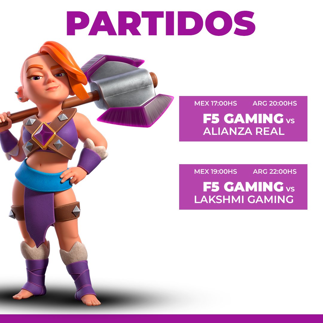 F5 Gaming (@f5gaming__) on Twitter photo โ๏ธ | ยกMATCH DAY!
Doble Jornada! ๐ช๐ปโก๏ธ
๐| @liga_dragonmmg
๐๏ธ| <a href="/AlianzaRealCR/">ALIANZA REAL ๐ฑ</a>
๐| 16avos.
โฐ| 17:00๐ฒ๐ฝ/ 20:00๐ฆ๐ท
๐| <a href="/Cup1Shuriken/">ShurikenCUP1</a>
๐| <a href="/LakshmiCR_/">Lakshmi Gaming</a>
๐| Jornada 3.
โฐ| 19:00๐ฒ๐ฝ/ 22:00๐ฆ๐ท
#GoF5โก๏ธ โ๏ธ | ยกMATCH DAY!
Doble Jornada! ๐ช๐ปโก๏ธ
๐| @liga_dragonmmg
๐๏ธ| <a href="/AlianzaRealCR/">ALIANZA REAL ๐ฑ</a>
๐| 16avos.
โฐ| 17:00๐ฒ๐ฝ/ 20:00๐ฆ๐ท
๐| <a href="/Cup1Shuriken/">ShurikenCUP1</a>
๐| <a href="/LakshmiCR_/">Lakshmi Gaming</a>
๐| Jornada 3.
โฐ| 19:00๐ฒ๐ฝ/ 22:00๐ฆ๐ท
#GoF5โก๏ธ